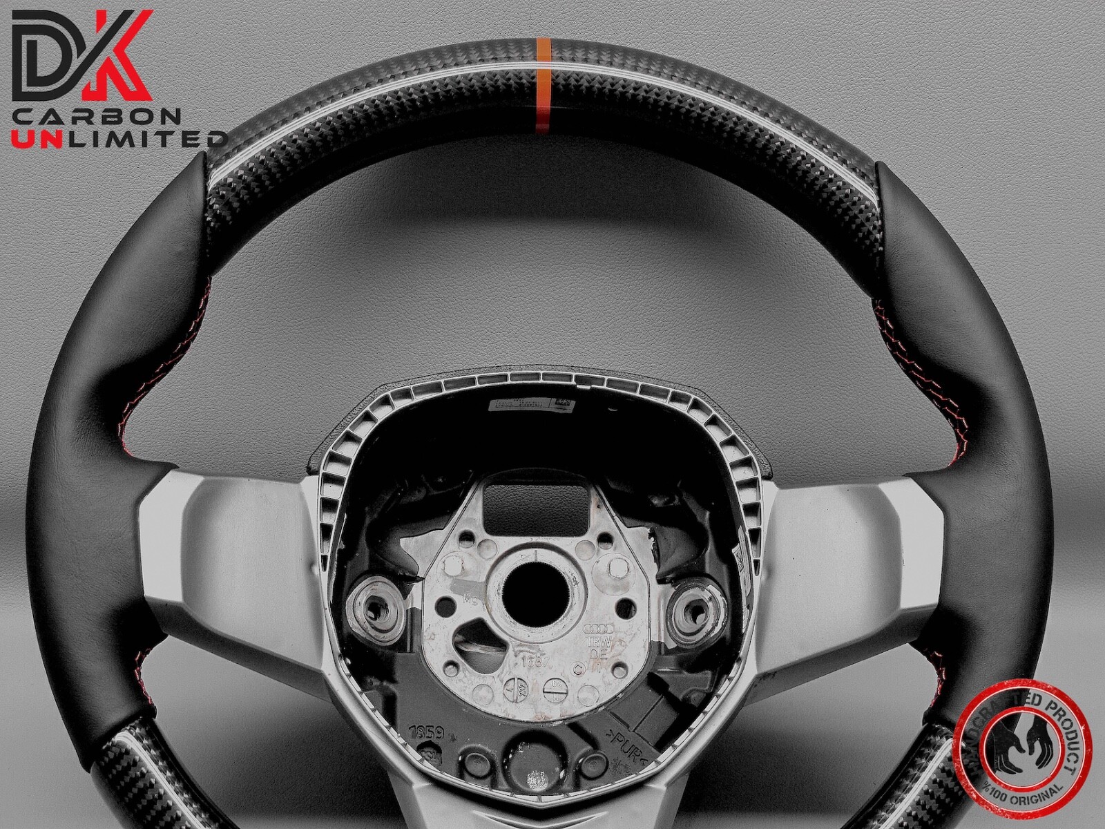 Lamborghini Aventador LP700 SVJ63 Sian Napa Orange Ring Carbon Steering Wheel v4