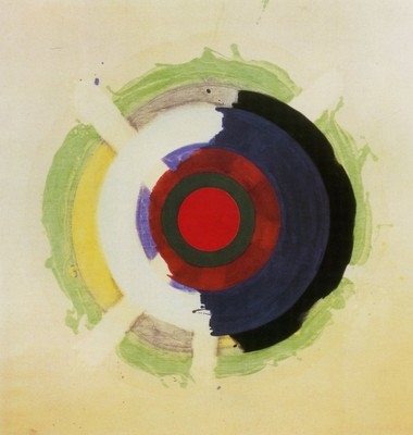 1960 Kenneth Noland Hinten und Vorderseite Amerikanisches Gemälde Poster Leinwand Film Film Pr