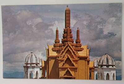 Thailand Postcard 1980s Temple Bangkok Mondop Khao Wang Palace Hill Petchburi