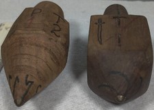 2 Put and Take Spinners, Teetotum, Great For Collectors Handmade, VTG Mahogany