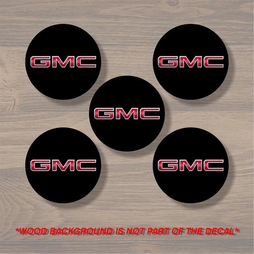 Vinyl Decal Sticker Overlays Fits GMC Wheel Center Cap x5