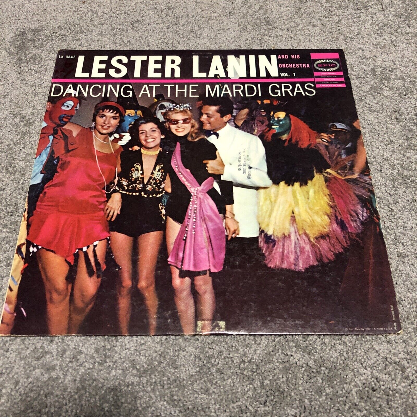 LESTER LANIN AND HIS ORCHESTRA DANCING AT THE MARDI GRAS VOL 7 LP VINYL RECORD 