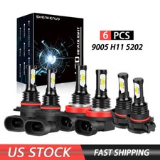 For Chevy Suburban Tahoe 2007-2014 LED Headlights Fog Lights 6X 6000K Bulb Kit