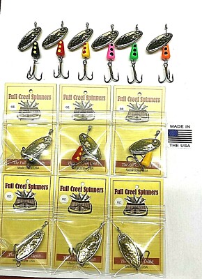 Best Quality Trout Spinner- American Made- 1/8 oz- 6 Freshwater Fishing Colors