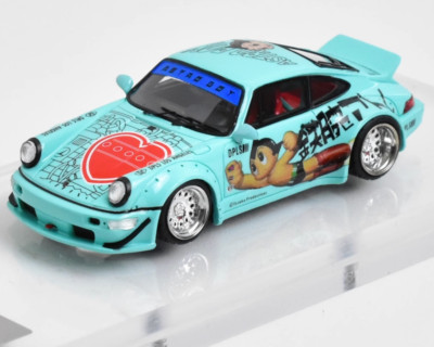 GB SH 1:64 Green 964 911 RWB Classic Sports Model Diecast Resin Car