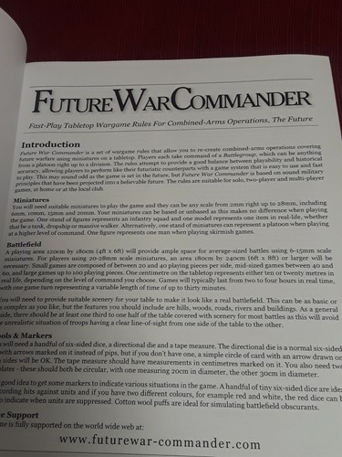 2-28mm table game Historical Rule book Future War Commander specialist military  - Picture 2 of 4