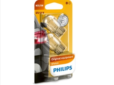 2x PHILIPS 12066B2 W21/5W T20 Standlicht Lampe  Glühlampen Brems/Schlusslicht