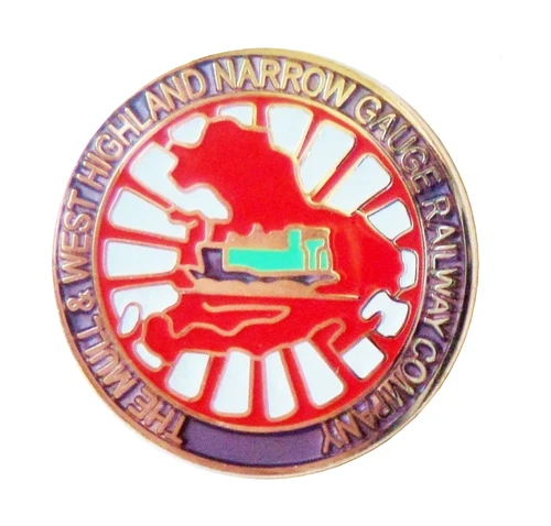 Mull and West Highland Narrow Guage Railway Small Round Pin Badge