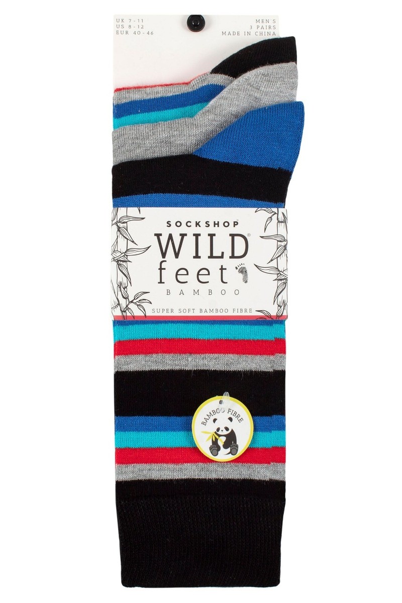 SockShop Wildfeet Damen Bambus Geschenkbox Packung 3 Grünes Herz 37-42