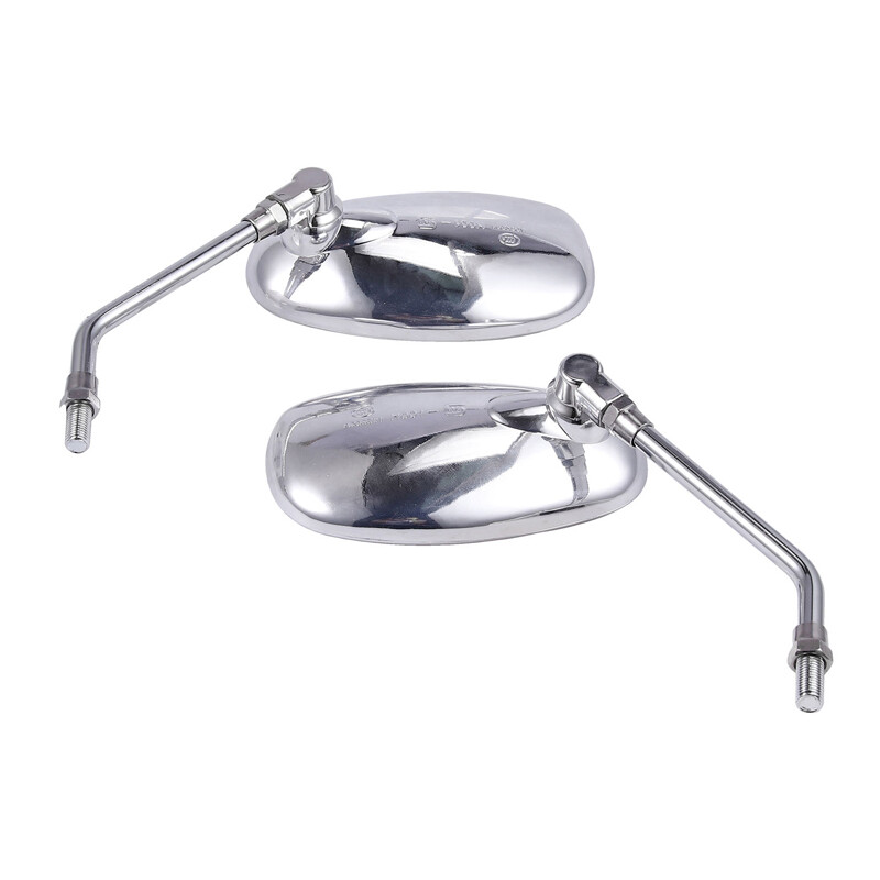 2-Pair Chrome Motorcycle Mirrors – 10MM Mount, Universal Fit For Suzuki Boulevard C50, M50, S40, M109R & More