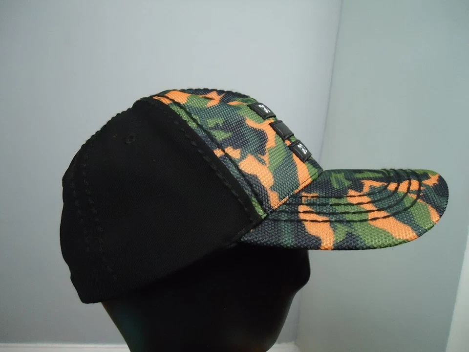 Boné de beisebol KBETHOS - GO HARD OR GO HOME - Preto e camuflado SnapBack tamanho único - Imagem 2 de 4
