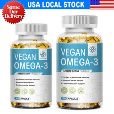 60/120 Pills Omega 3 Fish Oil Capsules 3x Strength EPA & DHA Highest Potency