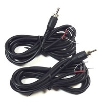 1 Pair 6-ft RCA Male Fully Shielded Cable To Stripped Bare Wire Speaker Sub Woof