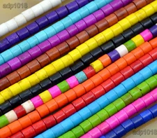 4x4mm  Howlite Turquoise Heishi Loose Spacer Beads 16" Pick Color