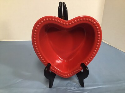 Chantal Heart Bowl Dish Love 93 HBB15 Bake Freeze Serve Stoneware Red 3 cups New