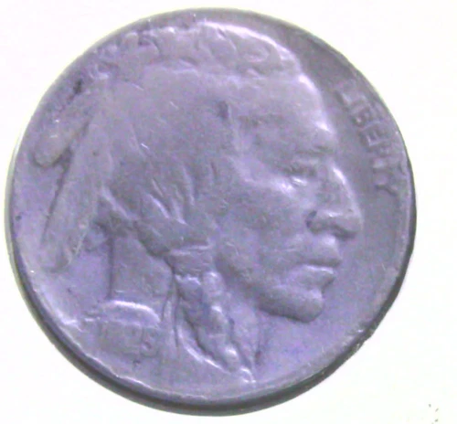 1925 P Buffalo Five Cents 5 Cent 5C NICKEL GOOD GRADE WORN DATE KM#134 EB#2821.2