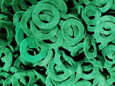 100pcs Felt Shaft Washers 1''ID x 1.75OD  .2'' Thick