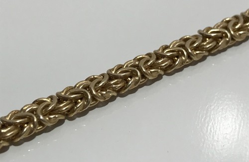 925 Sterling Silver Gold Vermeil Italy Byzantine Bracelet 6.75" - Picture 11 of 13