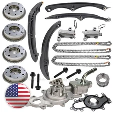 Water Pump Camshaft Gear Timing Chain Kit For Lincoln Navigator Base Sport 3.5L