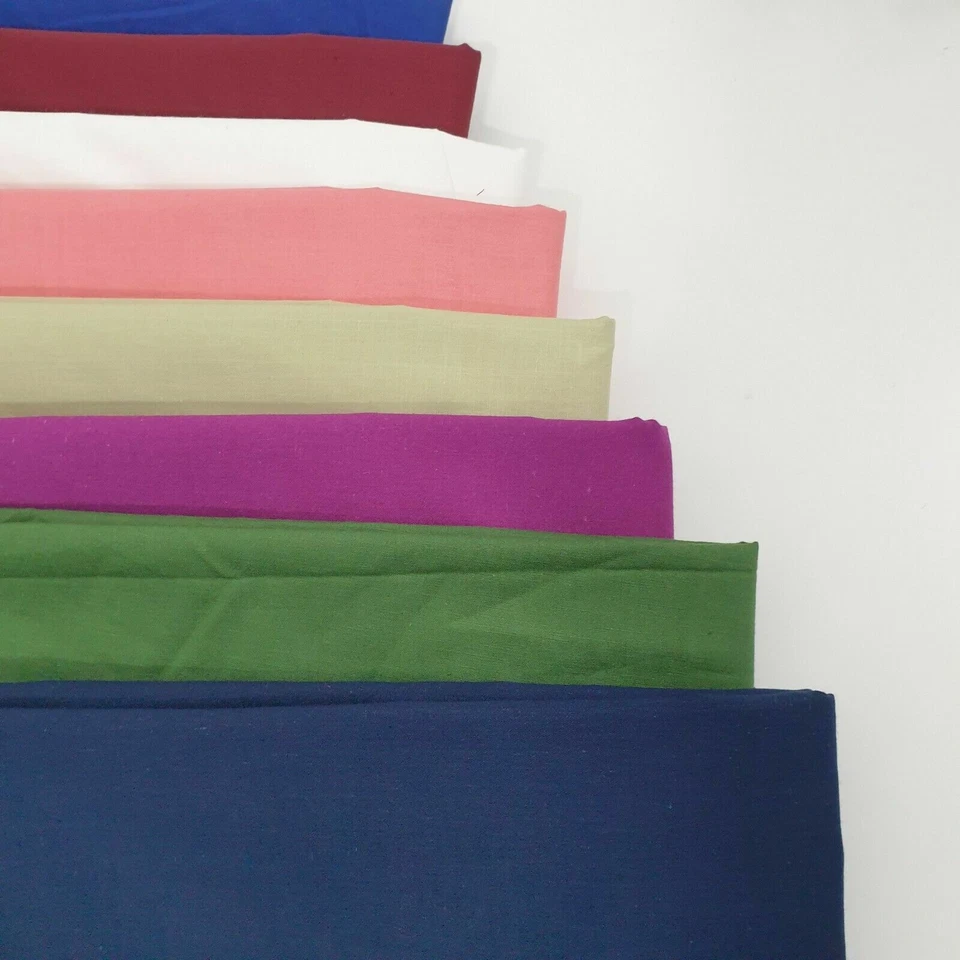 **CLEARANCE** Plain 100% Cotton Fabric Material Poplin Craft  Fabric 44" - Image 4 of 4