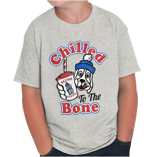 Retro Chilled To The Bone Slush Puppie Logo Unisex Kids Youth Crew T Shirts - Picture 7 of 7