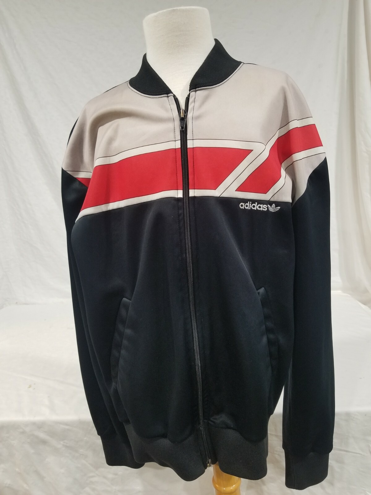 adidas track jacket grey