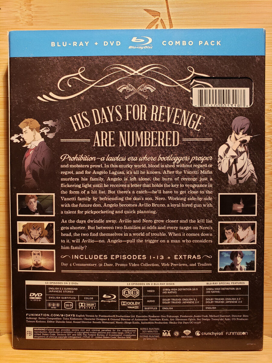 Mafia Anime: 91 Days Complete Series & Gangsta Blu-ray (8 Disc Set