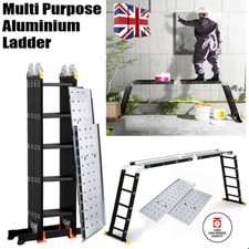 14 IN 1 5.7M Multi-function Folding Aluminum Ladder Home Lift Engineering Ladder
