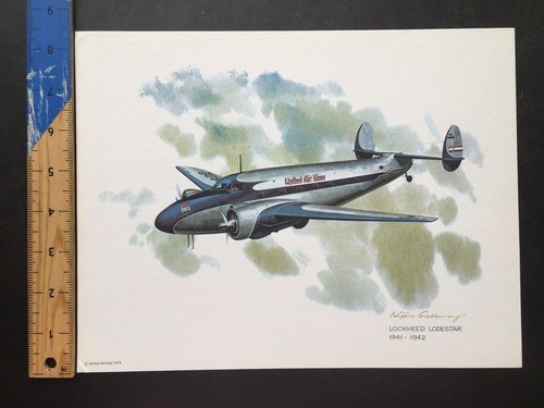 Impresión Lockheed Lodestar de Nixon Galloway United Airlines Collector Series - Imagen 3 de 9