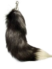 Fluffy Real Fox Fur Tail Keychain Tassel Bag Cosplay Toy Handbag Accessory Hook