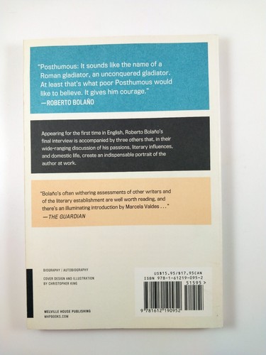 Roberto Bolano : The Last Interview and Other Conversations (2009, TPB) - Imagen 2 de 3