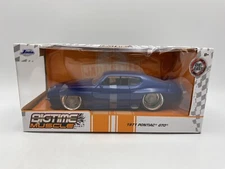 Jada Bigtime Muscle 1971 Pontiac GTO BLUE 1:24 Scale BENT PLASTIC