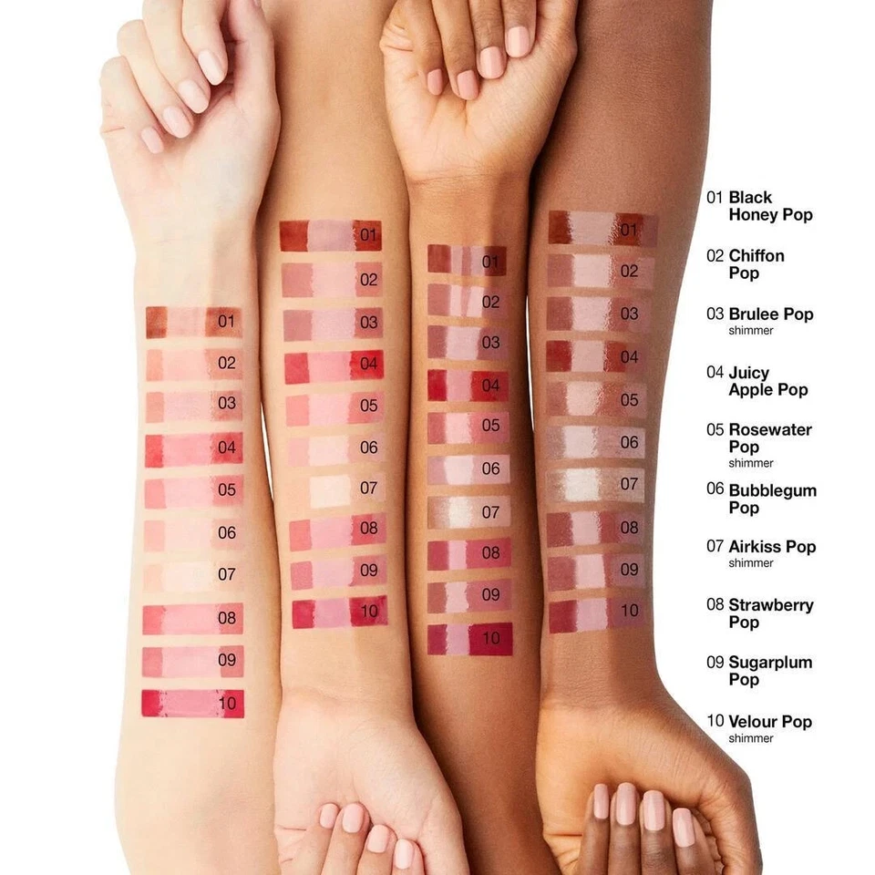 5 x Brillo de labios cremoso CLINIQUE 07 AIRKISS POP tamaño mini de viaje nuevo sin caja Foto 3 de 3