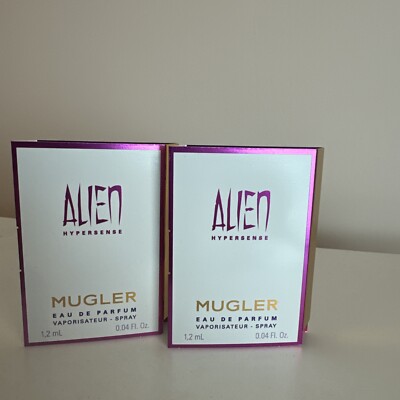 Lot of 2PCS (2024) MUGLER Alien Hypersense Eau de PARFUM Spray .04oz/1.2ml NEW