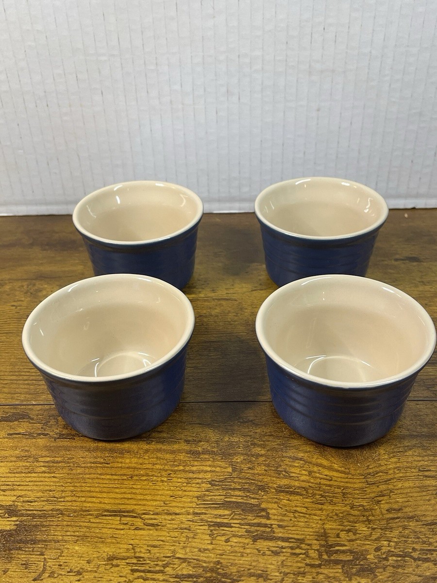 Le Creuset Blue French Stoneware Ramekins Custard Cup Replacement