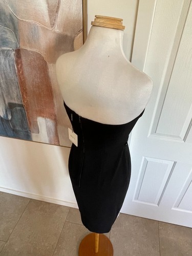 Womens Dress Pilgrim Melbourne Sexy Black & Gold Strapless Dress Size 10 - Picture 8 of 24