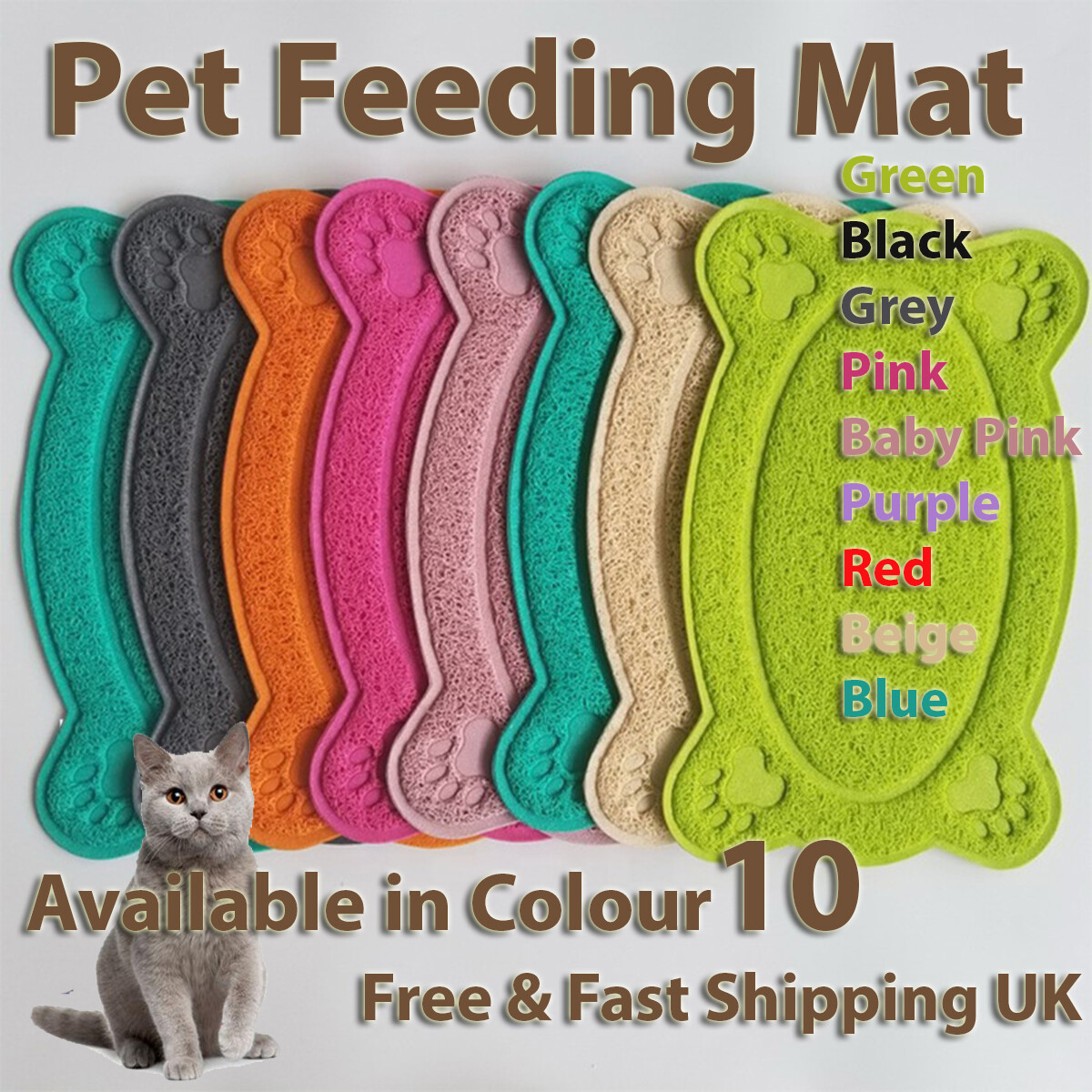 Bone Style Pet Feeding Mat Paw Shape Dog /Puppy/Cat/Kitten Food Dishes  Place mat