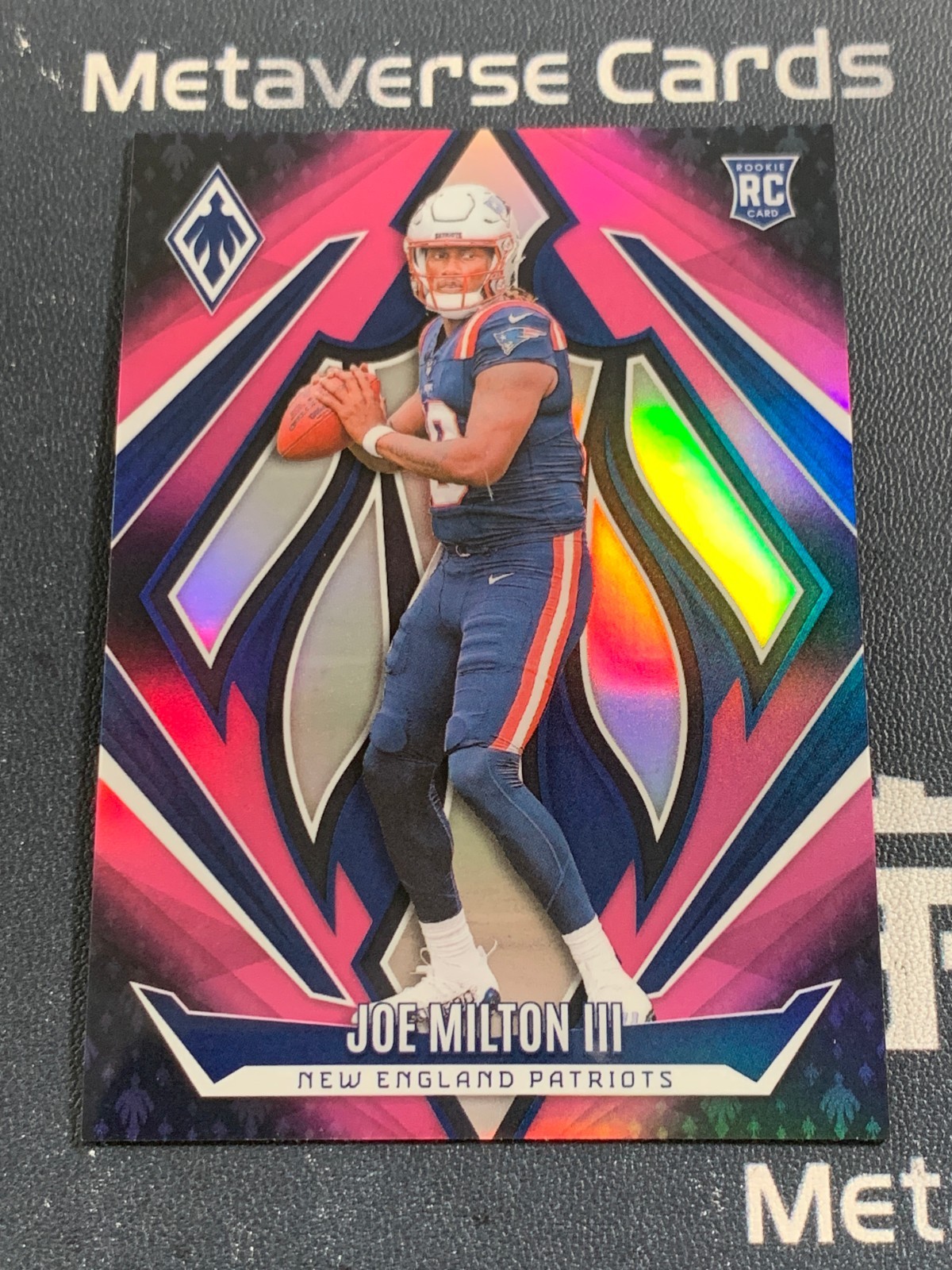 2024 Panini Phoenix Rookie Pink Fade #205 RC Joe Milton III 58/88 Patriots