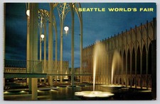 U.S. Science Pavilion open-ribbed arches Seattle Washington Postcard