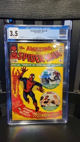 Amazing Spider-Man 8 CGC 3.5 OFF WHITE PAGES 1st Living Brain
