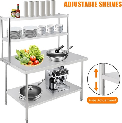 #ad #ad Steel Shelf CombinatiON for Restaurant Kitchen Garage 48x24 Inch Stainless 1Pc $198.39