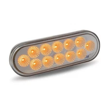 TLED-OX60AS Oval Dual Amber Marker/Amber Strobe LED (12 Diodes)