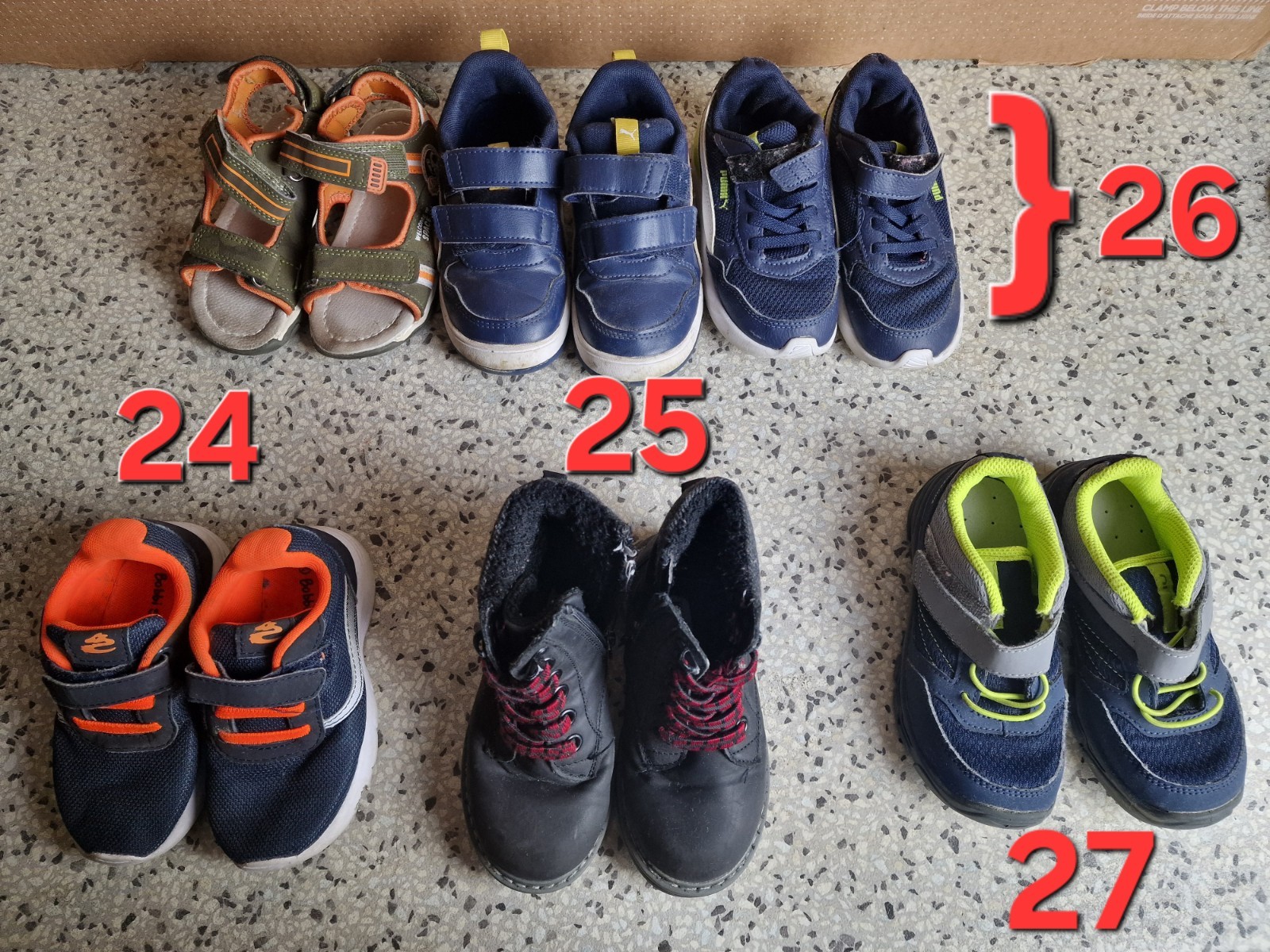 Lotto Scarpe Bambino Usate Varie Misure 24 25 26 27 Prezzo regalato
