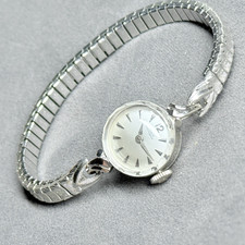 Girard Perregaux GP Solid 14K White Gold Mechanical Elegant Watch Vintage Swiss