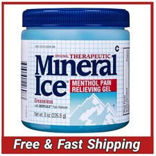Mineral Ice Original Therapeutic Pain Relieving Gel Greaseless with DeepCold 8oz