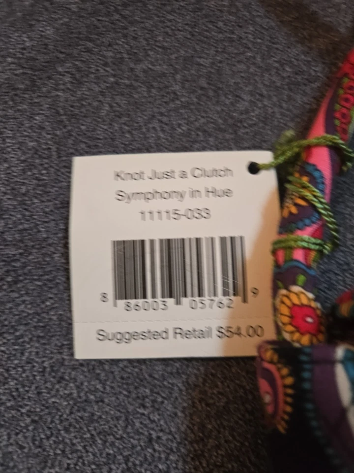 NUEVO CON ETIQUETAS Vera Bradley "Knot Just A Clutch" 'Symphony In Hue' Negro Rosa ¡REGALO PERFECTO! Foto 2 de 4
