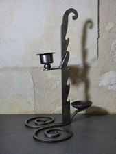 Bougeoir en fer forgé par Charles PIGUET vers 1930 Période Art Deco ADNET BERGUE