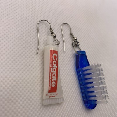 Toothbrush + Toothpaste Earrings Miniblings Earings Brush Teeth Dentist Colgate