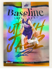 Lauri Markkanen 2025-26 Topps Finest 09/50 Auto Gold Baseline Jazz #BA-LK