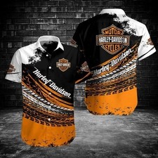 Personalized Harley Motor Racing Davidson Casual Button Down Shirt Unisex Adults